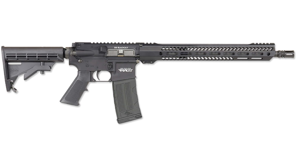 Rock River Arms RRAGE 3G LAR-15M Semi-Auto Rifle, 300 AAC Blackout, 16in 5/8x24 TPI Barrel, 1-8, No Sight, Synthetic Stock, Black, BLK1700DS-FRRMPG