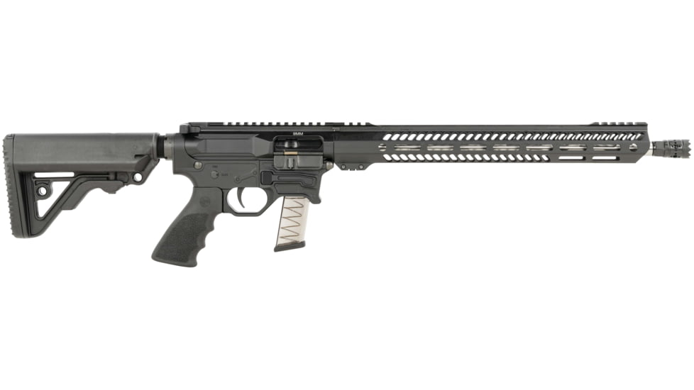 Rock River Arms R9 Competition LAR-Bt9G Semi-Auto Rifle, 9mm Luger, 16in Fluted Barrel, 1-10, Synthetic Black Stock, Black, BT91700V1-FRRMPG