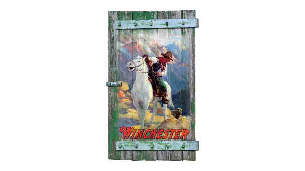Rockin W' Brand Rockin'w Brand Winchester ''cowboy &amp; Bear''shutter 3d Sign
