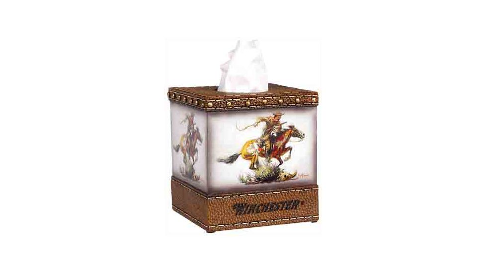 Rockin W' Brand Rockin'w Brand Winchester Horse &amp; Rider Tissue Box !