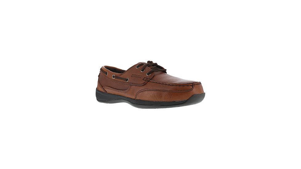 Rockport Mens Sailing Club 3 Eye Tie Steel Toe Boat Shoe, Brown, 10.5 RK6745-BROWN-10.5-MENS-W