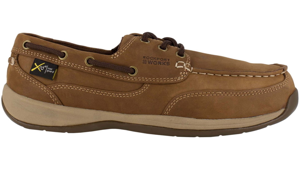 Rockport Sailing Club Steel Toe Boat Shoe - Mens, Wide, Brown, 5.5, 690774393677