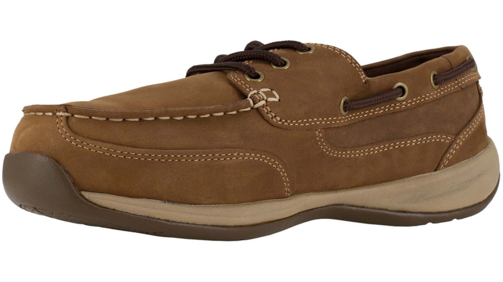 Rockport Sailing Club Steel Toe Boat Shoe - Mens, Wide, Brown, 5.5, 690774393677