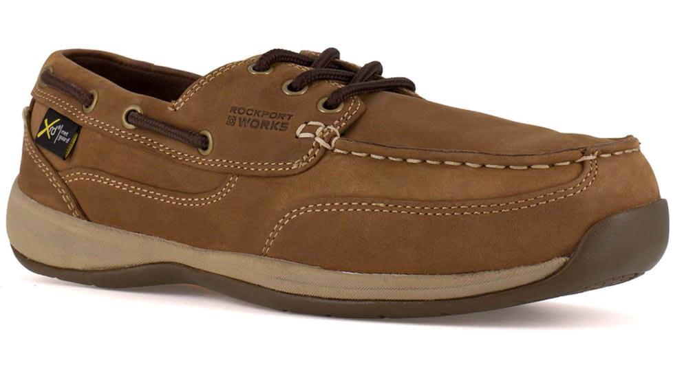 Rockport Sailing Club Steel Toe Boat Shoe - Mens, Wide, Brown, 5.5, 690774393677