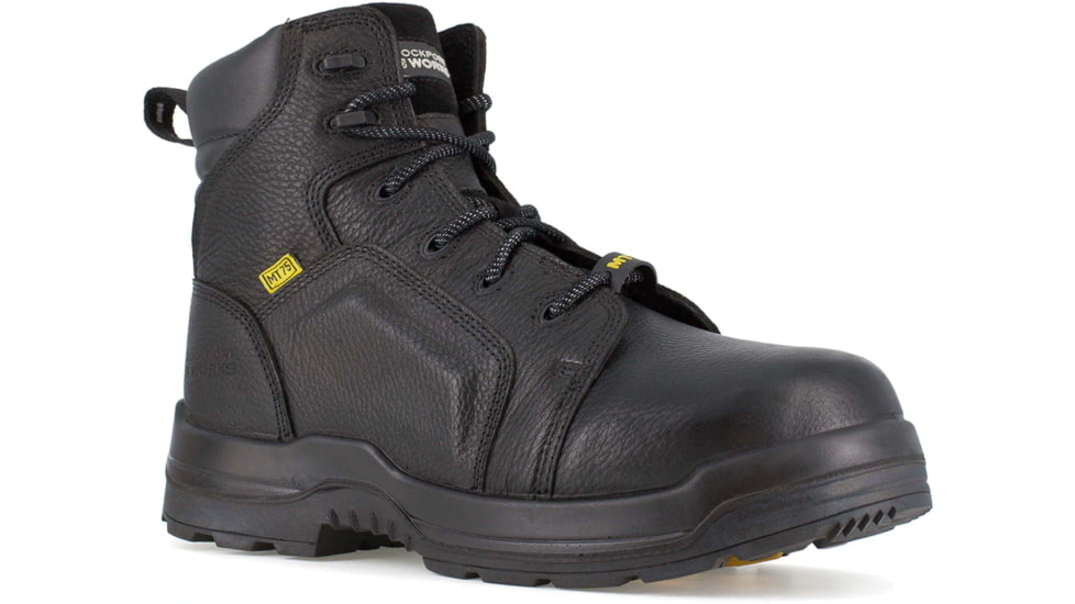 Rockport Womens More Energy 6in Work Boot, Black, 6.5, RK465-BLACK-6.5-Womens-W