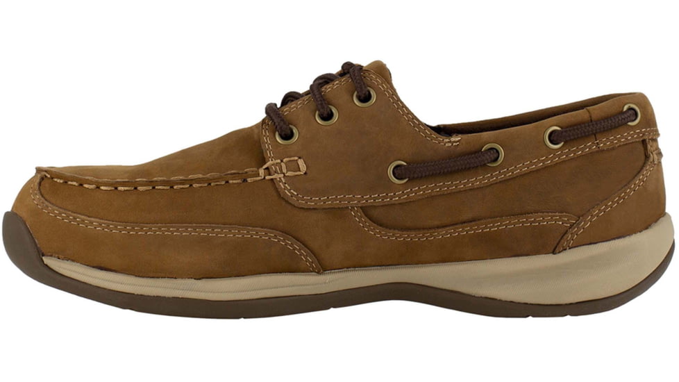 Rockport Womens Sailing Club 3 Eye Tie Boat Shoe, Brown, 7.5, RK676-BROWN-7.5-Womens-W