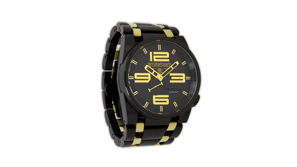 Rockwell Time 50mm Black Case/Yellow Dial Mens Watch FF-RKJ