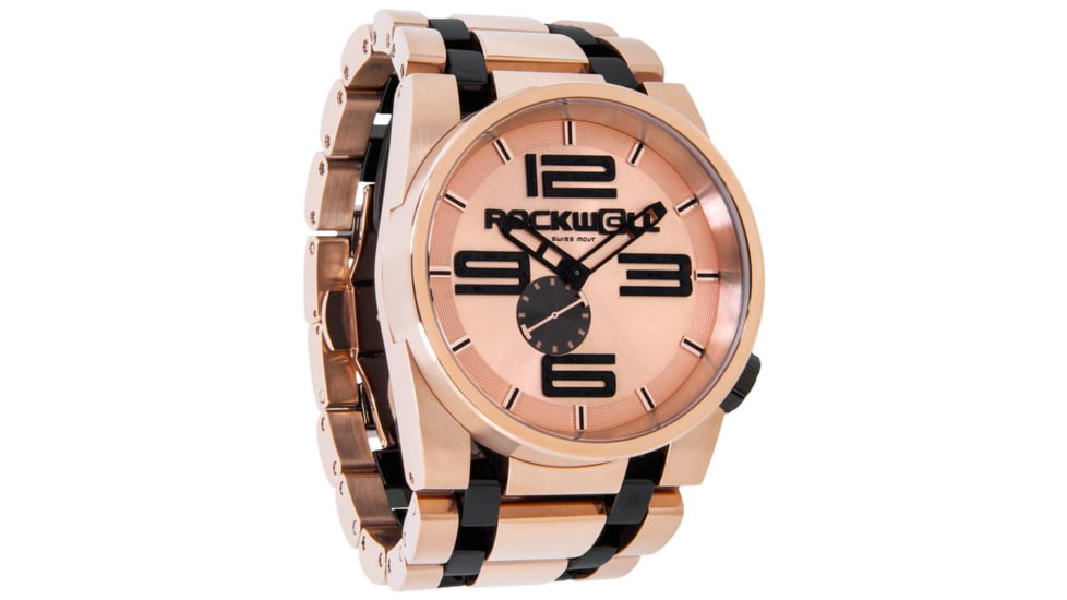 Rockwell Time 50mm Rose Gold Case/ Black Dial Mens Watch FF107
