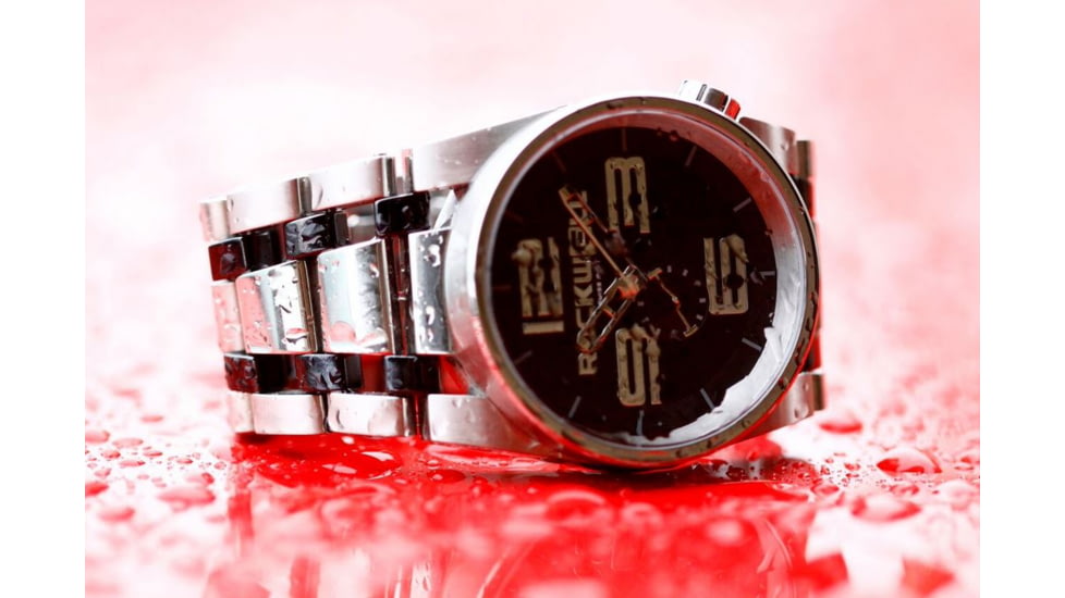 Rockwell Time 50mm Silver Case/Black Dial Mens Watch FF102