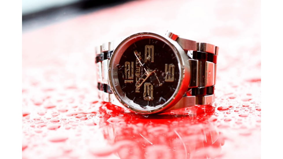 Rockwell Time 50mm Silver Case/Black Dial Mens Watch FF102