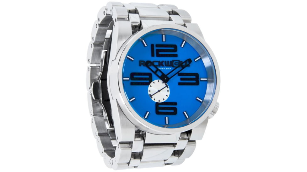 Rockwell Time 50mm Silver Case/Blue Dial Mens Watch FF111