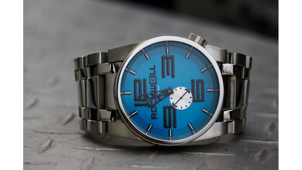 Rockwell Time 50mm Silver Case/Blue Dial Mens Watch FF111