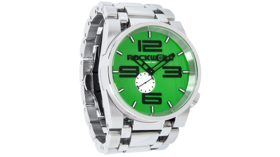Rockwell Time 50mm Silver Case/Green Dial Mens Watch FF109