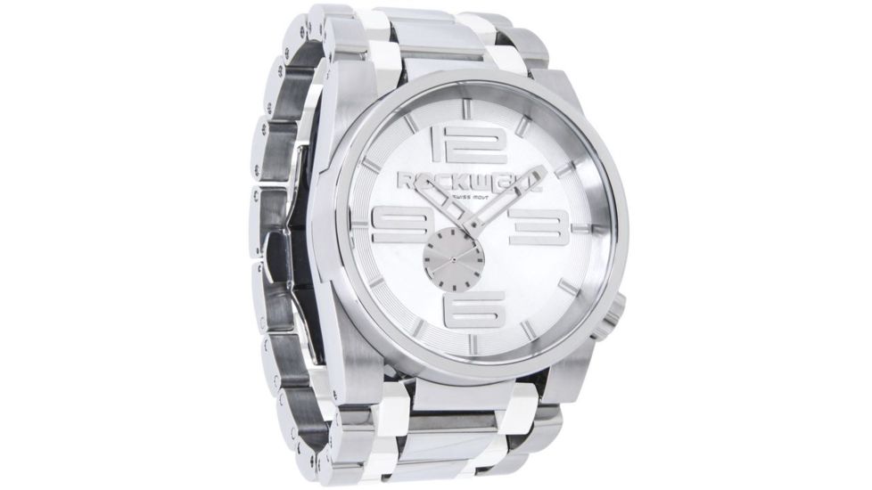 Rockwell Time 50mm Silver Case/White Dial Mens Watch FF101