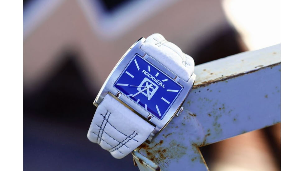 Rockwell Time Apostle White Leather Case/Blue Dial Mens Watch AP106