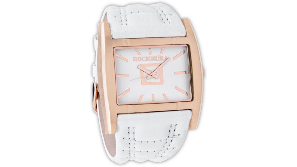 Rockwell Time Apostle White Leather Case/Rose Gold Dial Mens Watch AP114