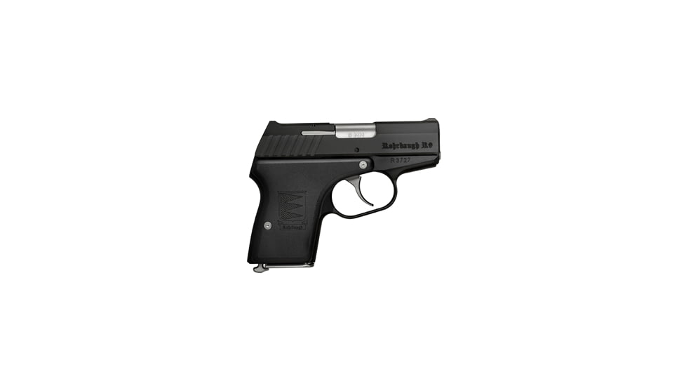 Rohrbaugh R9S-Stealth Pistol, 9mm Luger, 2.9in barrel, 7075-T651 aluminum frame, Hogue G10 composite grip, locked breech semi-automatic, fixed, 6 round magazine, R9S SH-9MM-2.9-1-FRRMPG
