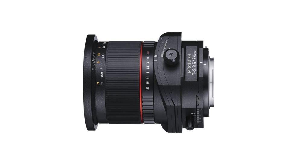 Rokinon 24mm F3.5 Tilt Shift Camera Lens for Canon EF Mount, Black TSL24M-C