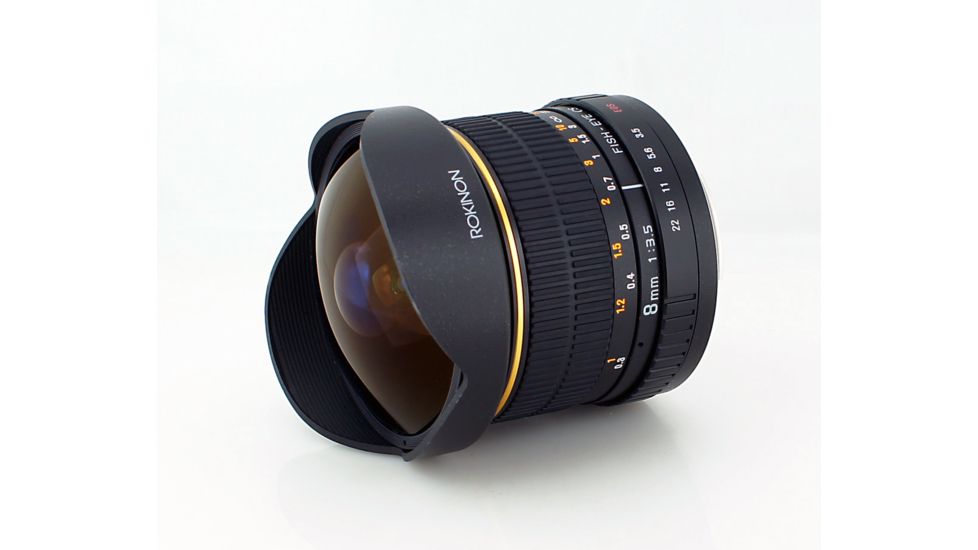 Rokinon 8mm F3.5 Fisheye Camera Lens for Olympus 4/3 Mount, Black FE8M-O