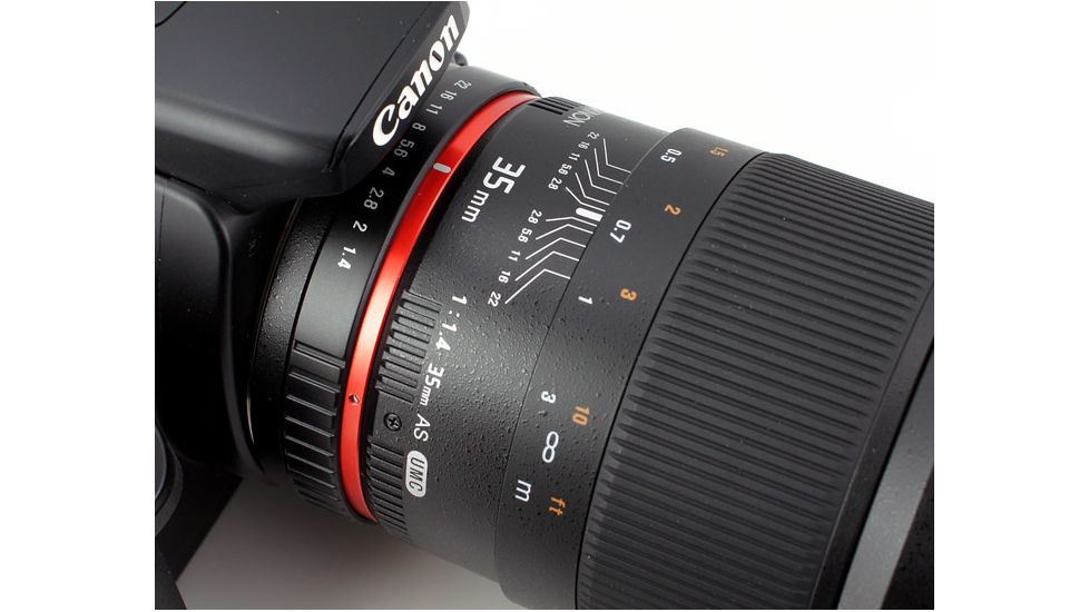 Rokinon 35mm F1.4 UMC Wide Angle Camera Lens for Pentax K Mount, Black RK35M-P