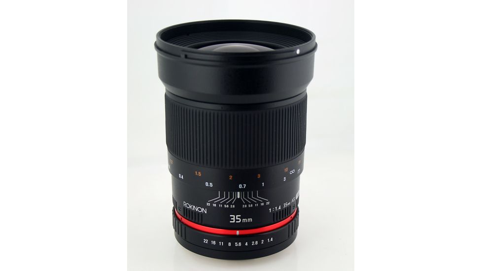 Rokinon 35mm F1.4 UMC Wide Angle Camera Lens for Pentax K Mount, Black RK35M-P