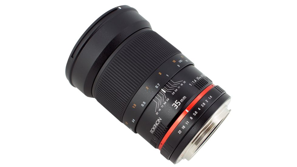 Rokinon 35mm F1.4 UMC Wide Angle Camera Lens for Pentax K Mount, Black RK35M-P