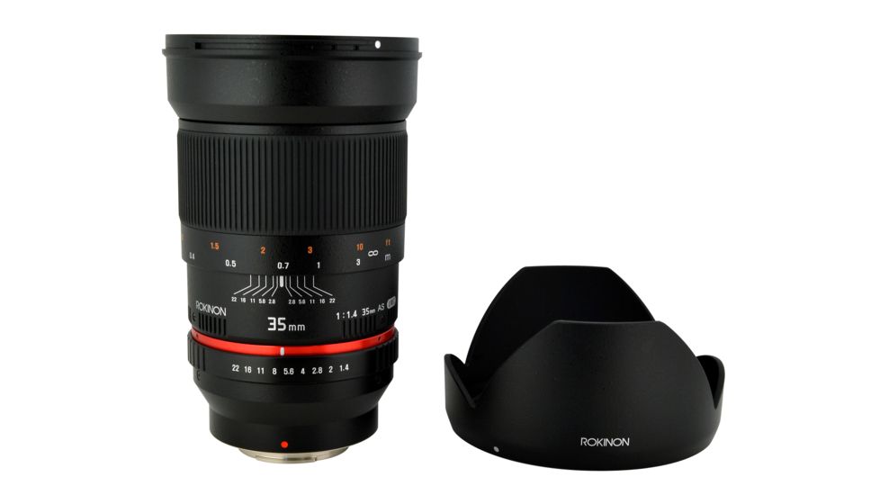 Rokinon 35mm F1.4 UMC Wide Angle Camera Lens for Samsung NX Mount, Black RK35M-NX