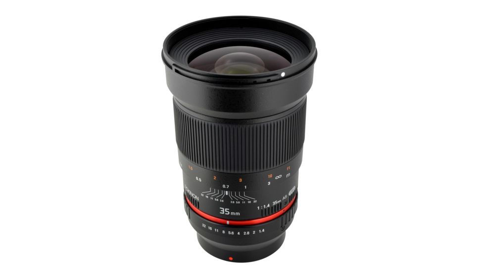 Rokinon 35mm F1.4 UMC Wide Angle Camera Lens for Samsung NX Mount, Black RK35M-NX