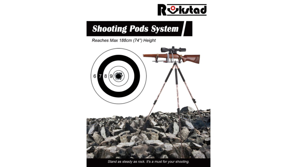 RokStad BBS V Mount Tripod Gun Rest, Black, RSGR-07