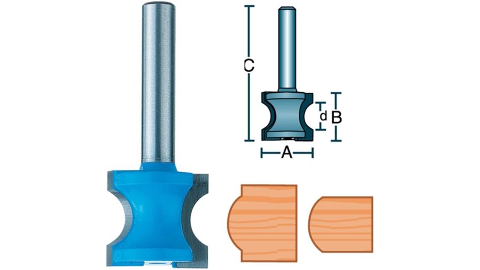 Roman Carbide 1/2in Fingernail 1/2in Shank DC1218