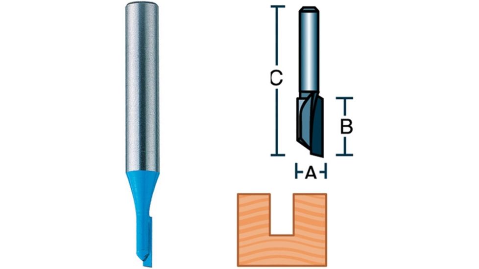 Roman Carbide 1/4in Single Flute Straight 1/2in Shank DC1465