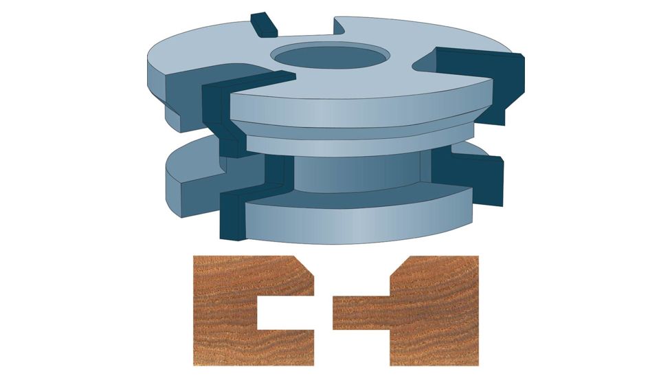 Roman Carbide 3/4in V-Paneling Set 3/4in Bore DC2122