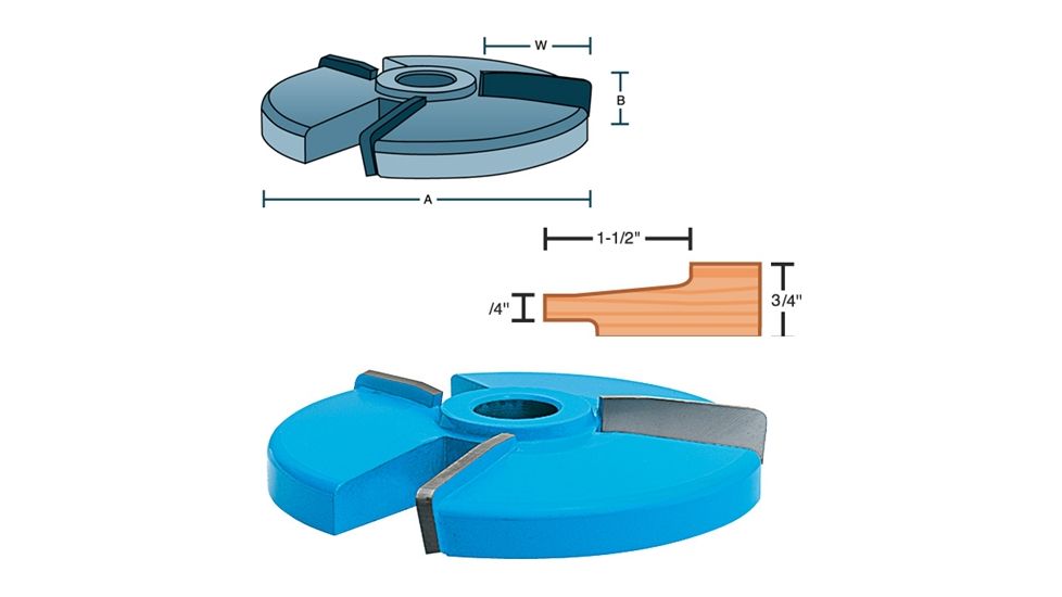 Roman Carbide 5degree Face Cut Panel 1-1/4in Bore DC2074