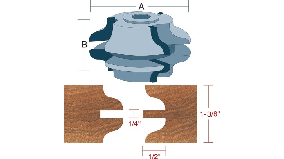 Roman Carbide Stile Rail Ogee Set for Passage Door 3/4in Bore DC2166
