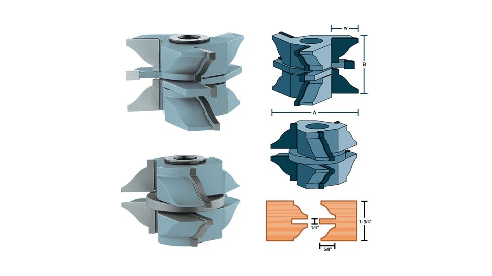 Roman Carbide Stile Rail Roman Ogee Set for Entry Door 1-1/4in DC2189