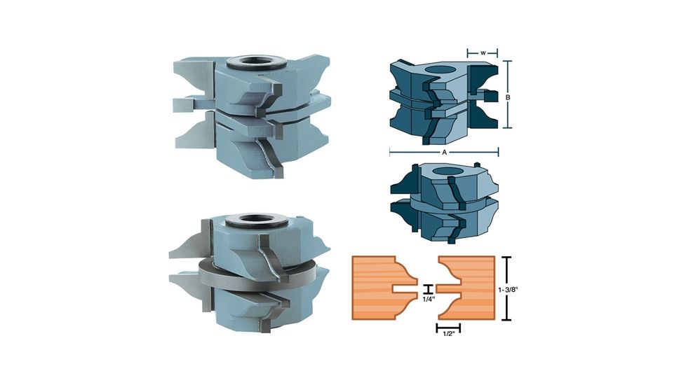 Roman Carbide Stile Rail Roman Ogee Set for Passage Door 1-1/4in DC2184