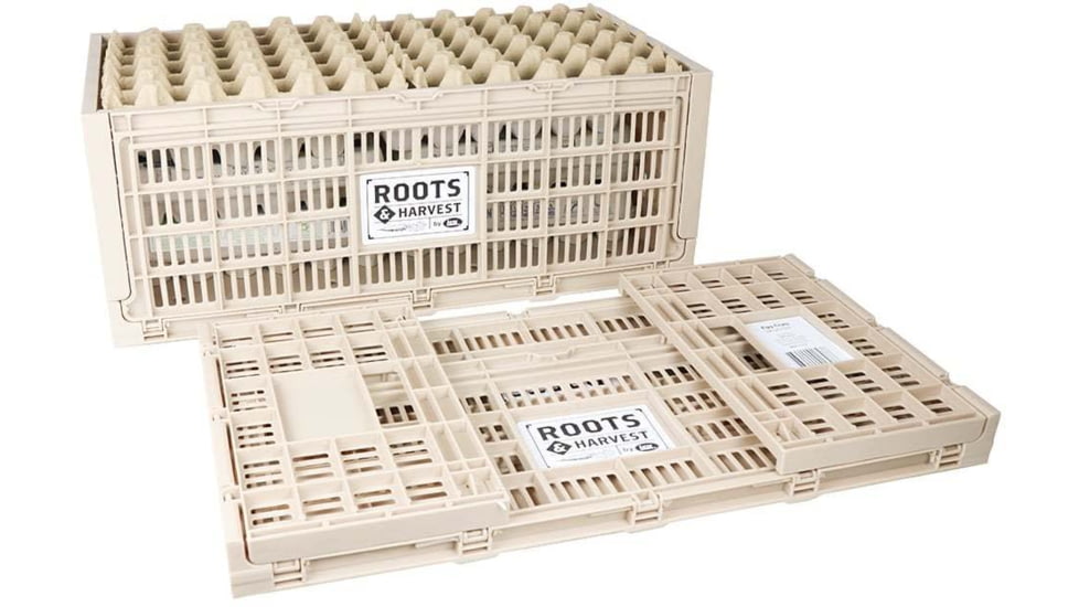 Roots &amp; Harvest Collapsible Egg Crate, Tan, 25 x 13 x 10-1/4in, 1707