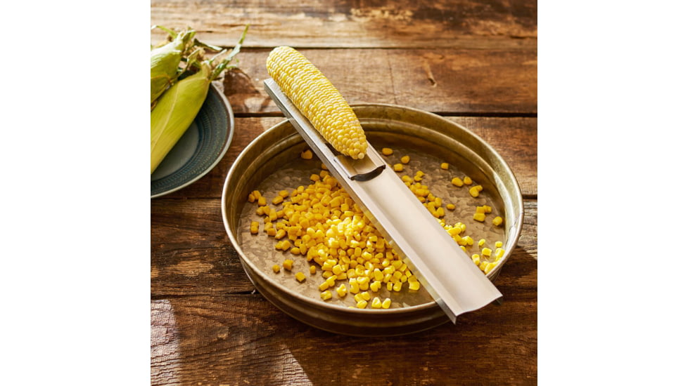 Roots &amp; Harvest Corn Cutter &amp; Creamer, 17in, Stainless Steel, Small, 913