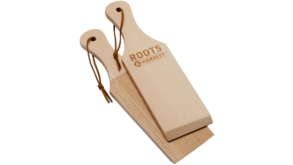 Roots &amp; Harvest Grooved Butter Paddles, Set of 2, Wood, Small, 1421