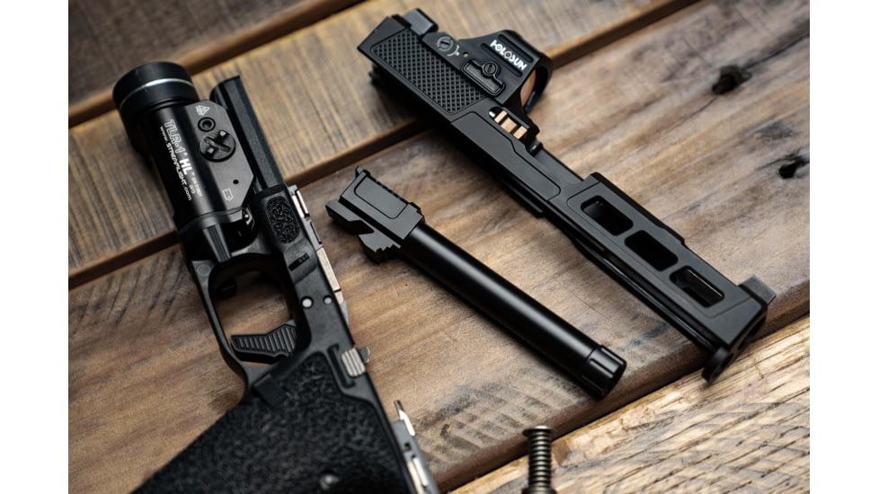 Rosco Manufacturing Bloodline Glock 17 Barrel, 9mm, 5in, Pistol, 1-10 Twist, 1/2x28 Threaded, Melonite, Black, Black Nitride, BL-G17-9mm-M-TB