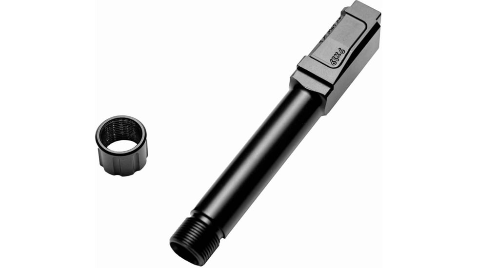 Rosco Manufacturing Bloodline Glock 43X Barrel, 9mm, 3.9in, Pistol, 1-10 Twist, 1/2x28 Threaded, Melonite, Black, Black Nitride, BL-G43-9mm-M-TB