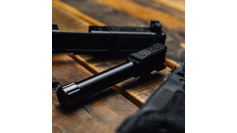 Rosco Manufacturing Bloodline Glock 43X Barrel, 9mm, 3.9in, Pistol, 1-10 Twist, 1/2x28 Threaded, Melonite, Black, Black Nitride, BL-G43-9mm-M-TB