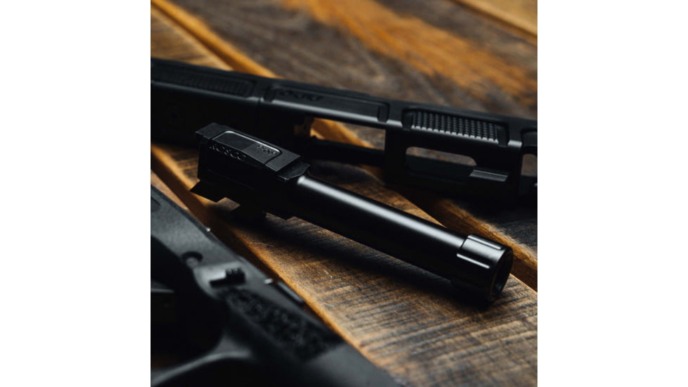 Rosco Manufacturing Bloodline Glock 43X Barrel, 9mm, 3.9in, Pistol, 1-10 Twist, 1/2x28 Threaded, Melonite, Black, Black Nitride, BL-G43-9mm-M-TB