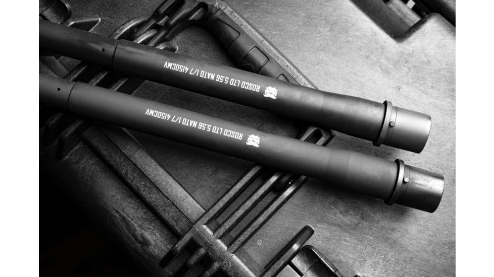 Rosco Manufacturing Husky 5.56x45mm NATO Threaded AR Barrel, 10.3in, HBAR/SOCOM, Carbine Length, 1-7 Twist, 1/2x28, Phosphate/Chrome Lined, Black, HSK-103-SOC-556-7-C-CL