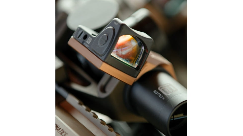 Rotapoint 35 Offset Mount for 34mm Nightforce Rings &amp; Mounts, Trijicon RMR Footprint, Right Hand, FDE, 34mm, NT34