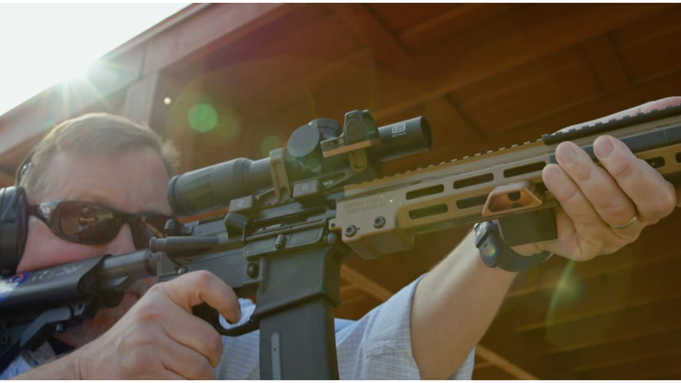 Rotapoint 35 Offset Mount for 34mm Nightforce Rings &amp; Mounts, Trijicon RMR Footprint, Right Hand, FDE, 34mm, NT34