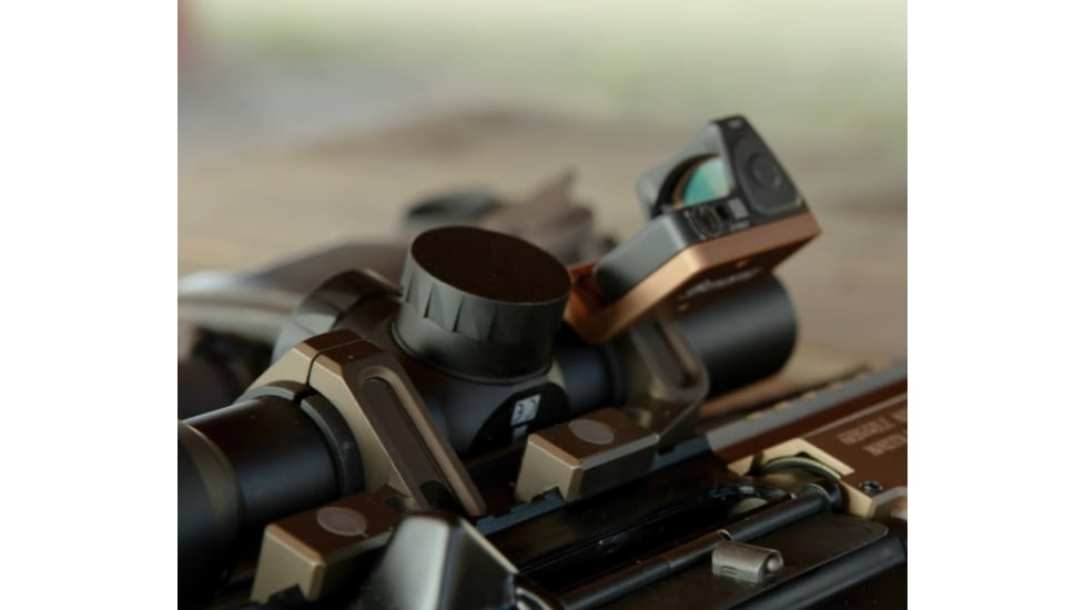 Rotapoint 35 Offset Mount for 34mm Nightforce Rings &amp; Mounts, Trijicon RMR Footprint, Right Hand, FDE, 34mm, NT34