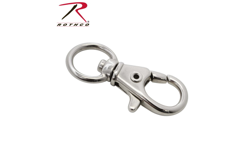 Rothco 1/2 Swivel Trigger Snap Hook / Nickel - 10 Pack, 256
