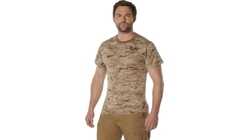 Rothco 100% Cotton Camo T-Shirt - Mens, Desert Digital Camo, Extra Large, 60565-DesertDigitalCamo-XL