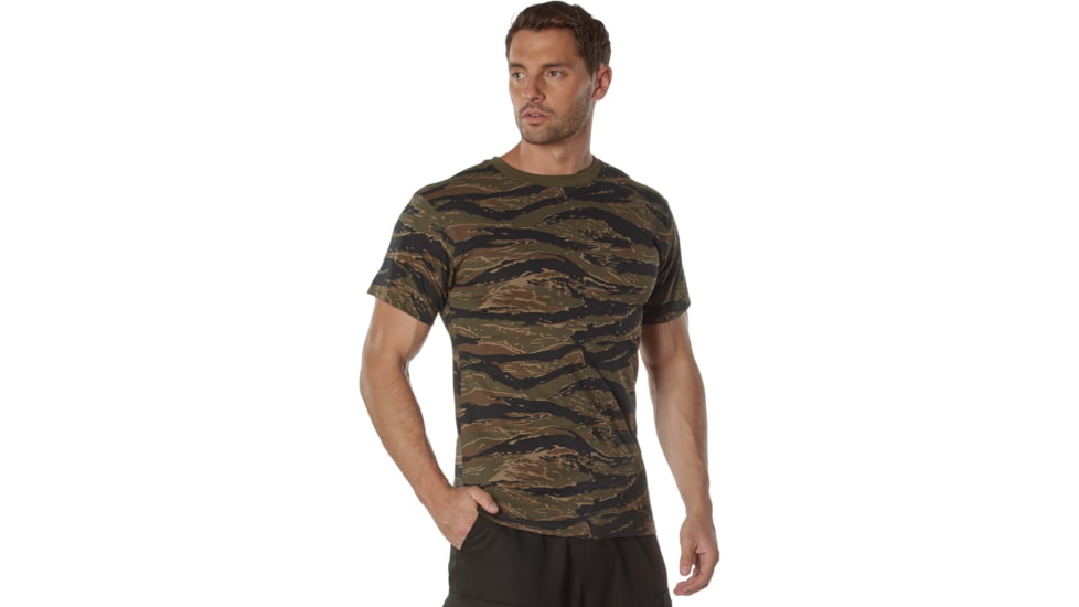 Rothco 100% Cotton Camo T-Shirt - Mens, Tiger Stripe Camo, Extra Large, 60570-TigerStripeCamo-XL